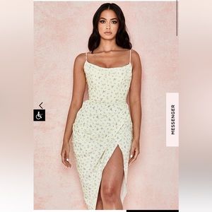 House of CB ‘Daniella’ Lemon Floral Balcony Corset Dress NWOT